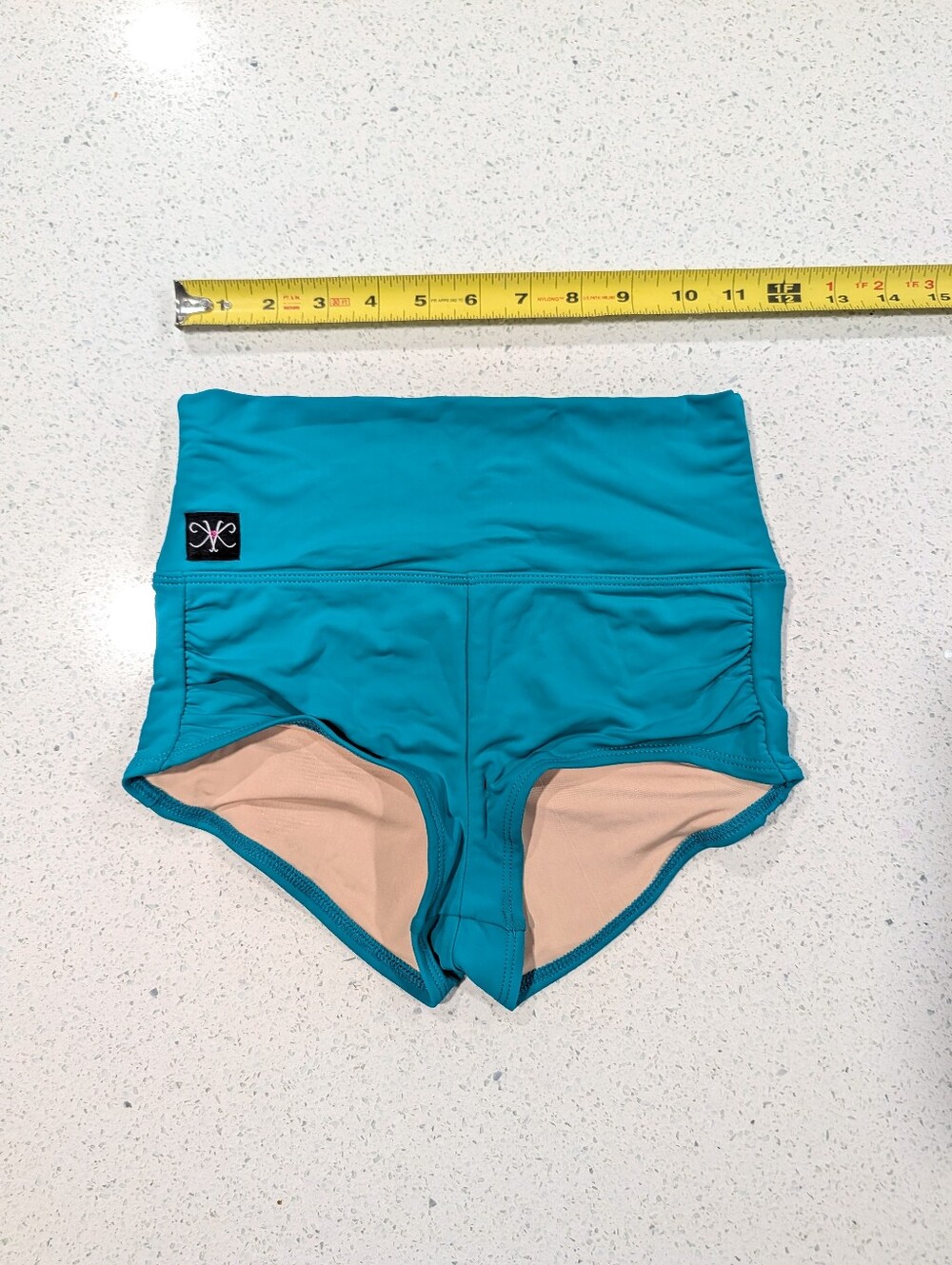 Kandi Kouture X Small TXS 0/2 Dance Ballet Pageant Brief Shorts TEAL Msrp $45